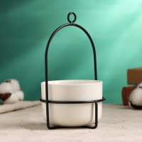 Горшок подвесной "Минималист" черный, 9х9х17см