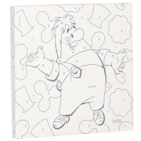 Картина по номерам для детей, 17х17 см, Малыш и Карлсон Картина по номерам для детей, 17х17 см, Малыш и Карлсон