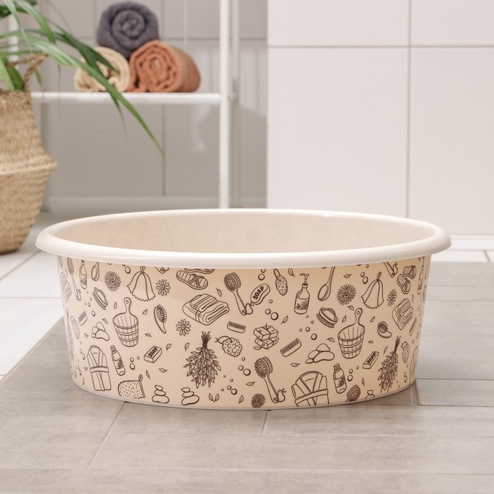 Таз круглый «Русская банька», 20 л Таз круглый «Русская банька», 20 л