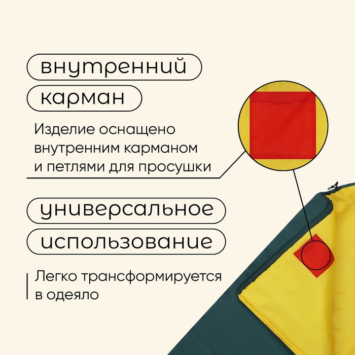 Спальный мешок maclay trekking cold, кокон, 4 слоя, левый, 185х85 см, -10/+5&deg;С