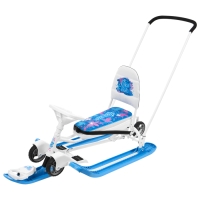 Снегокат с колёсами «Тимка спорт 6 Бабочки», ТС6/БТ, с родительской ручкой, со спинкой и ремнём безопасности Снегокат с колёсами «Тимка спорт 6 Бабочки», ТС6/БТ, с родительской ручкой, со спинкой и ремнём безопасности