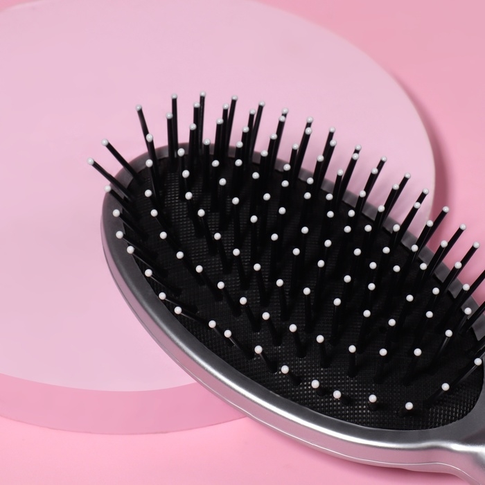 Расчёска массажная, 8 × 25 см, цвет серебристый Расчёска массажная, 8 × 25 см, цвет серебристый