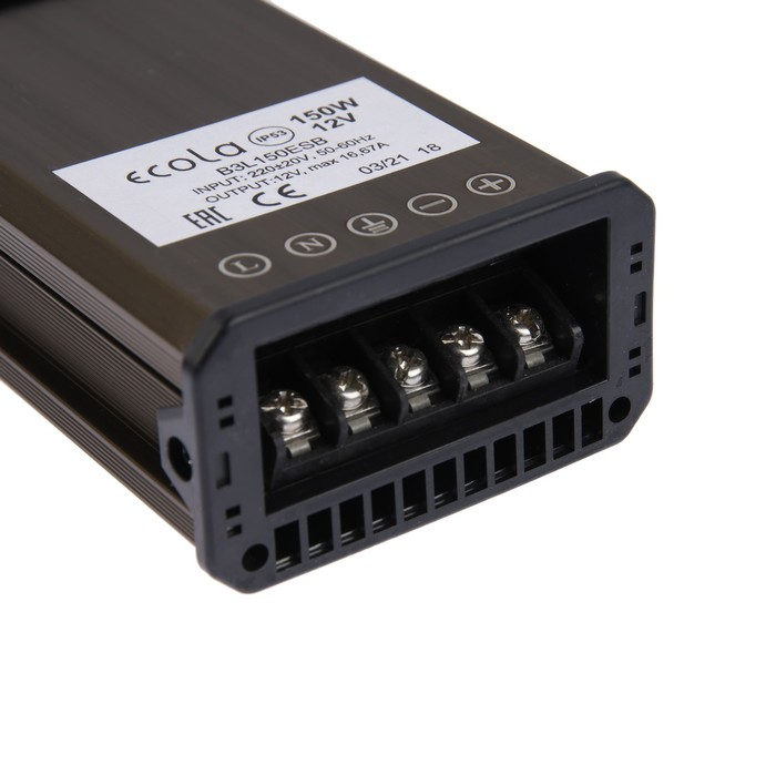 Блок питания Ecola для светодиодной ленты 12 В, 150 Вт, IP53 Блок питания Ecola для светодиодной ленты 12 В, 150 Вт, IP53