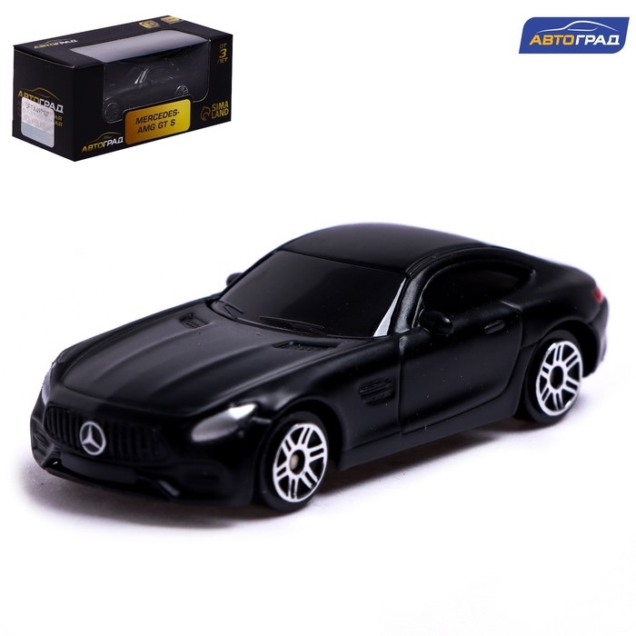 Машина металлическая MERCEDES-AMG GT S, 1:64, цвет чёрный матовый