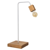 Лампа настольная "Хью-2" коричневый/белый 20х20х55см RISALUX Лампа настольная "Хью-2" коричневый/белый 20х20х55см RISALUX