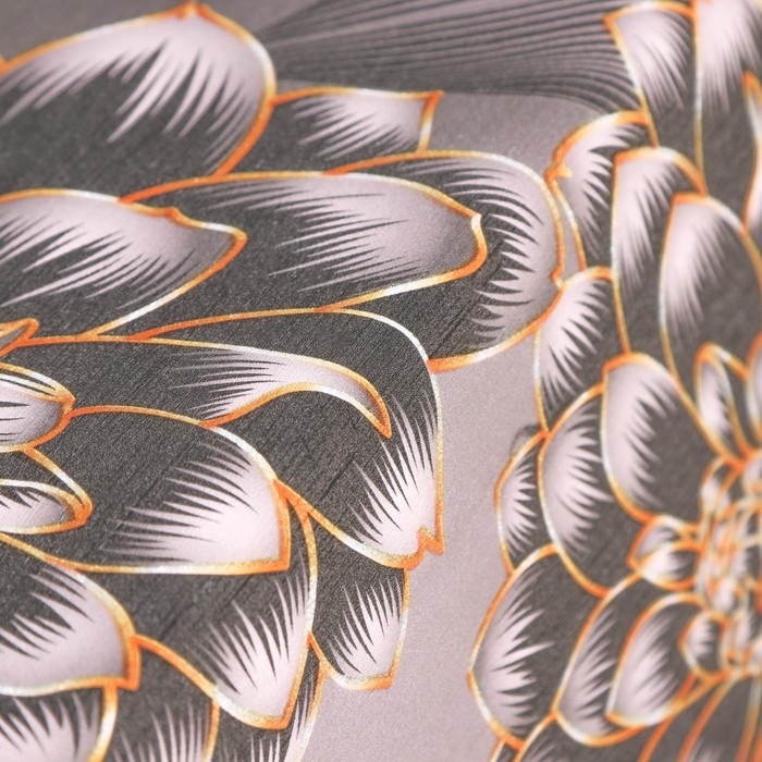 Клеёнка на стол &laquo;В саду&raquo;, на тканевой основе, рулон 20 метров, ширина 137 см, цвет бордовый