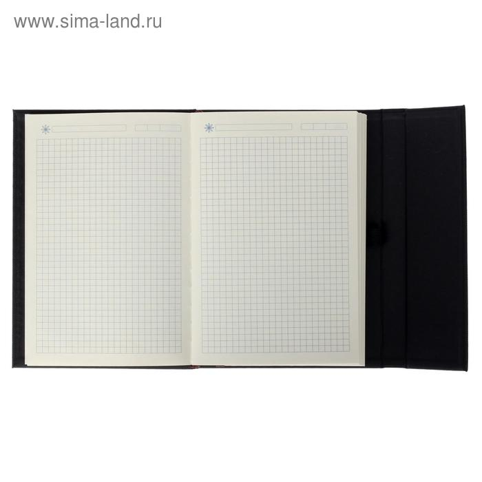 Ежедневник недатированный А5, 120 листов в клетку, тонированный срез, с хлястиком, обложка пвх, МИКС