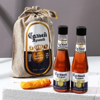 Подарочный набор косметики &laquo;Экстра мужику&raquo;, гель для душа и шампунь для волос во флаконах пиво, 2 х 250 мл, мыло для рук в форме сыра-косички 70 г, Новый Год