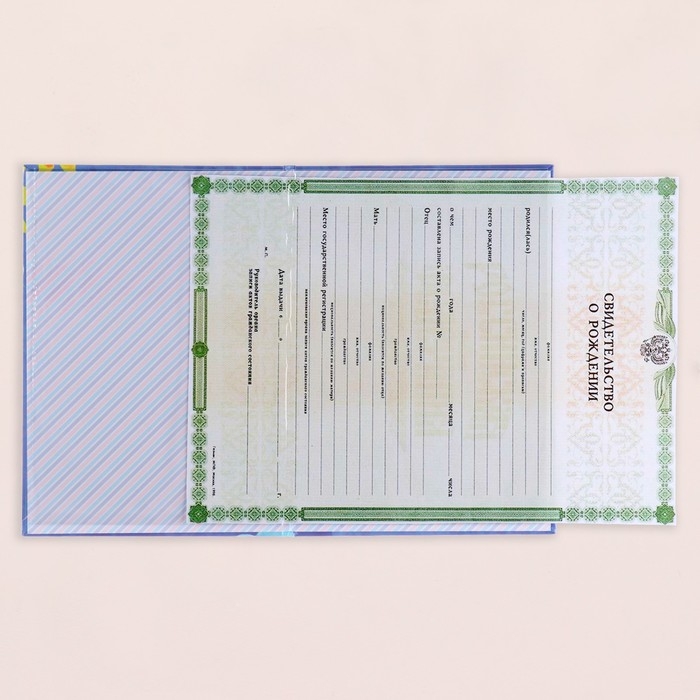 Свидетельства о рождении Свидетельства о рождении "Ракета" ламинированная