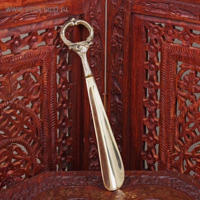 Ложка для обуви Ложка для обуви "Кольцо" латунь 25х5х1 см