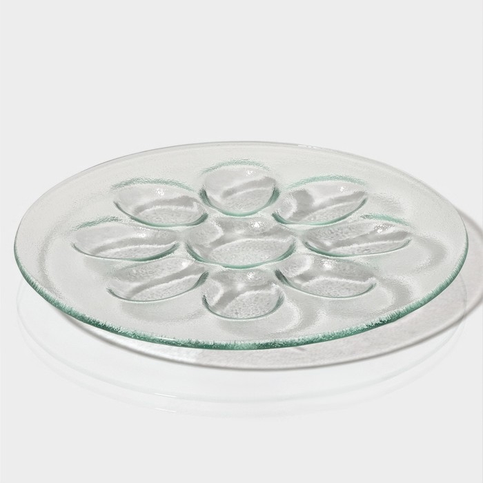 Подставка стеклянная для яиц &laquo;Авис&raquo;, d=22 см, 9 ячеек