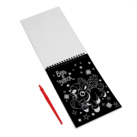 Блокнот гравюра - раскраска на новый год «С Новым годом», 10 листов Блокнот гравюра - раскраска на новый год «С Новым годом», 10 листов