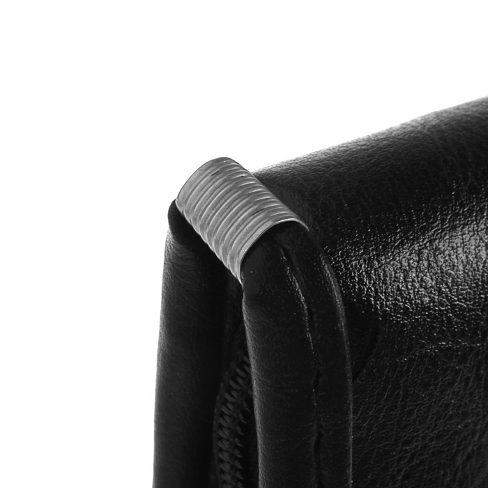 Пaпка деловая, искусственная кожа, для бумаг, 360 х 260 х 30 мм, 6Д041 Пaпка деловая, искусственная кожа, для бумаг, 360 х 260 х 30 мм, 6Д041 "Люкс", чёрная (ручка-петля)