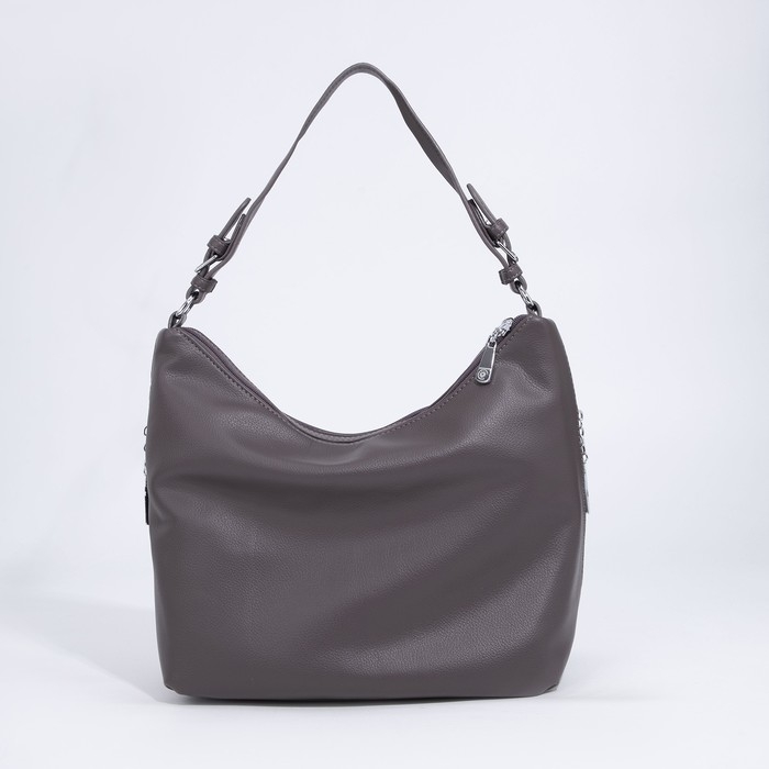 Сумка-мешок на молнии, цвет коричневый Сумка-мешок на молнии, цвет коричневый