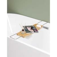 Полка для ванной SAVANNA SPA, 74-95&times;20,3&times;2,5 см, бамбук