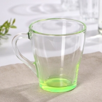 Кружка стеклянная &laquo;Джем&raquo;, 250 мл, цвет лимонный