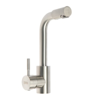 Смеситель для раковины ZEIN ZS 20102, картридж керамика 35 мм, нержавеющая сталь, сатин Смеситель для раковины ZEIN ZS 20102, картридж керамика 35 мм, нержавеющая сталь, сатин