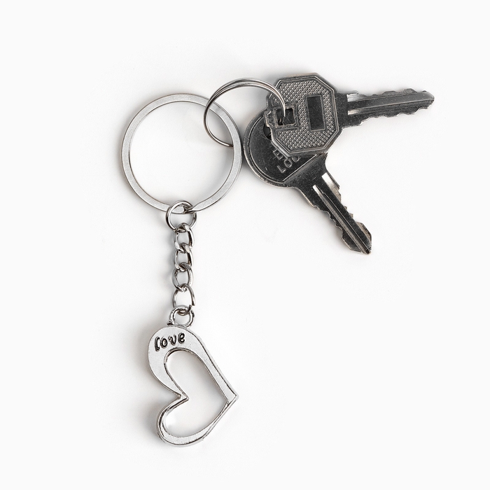 Брелок для ключей парный, &laquo;Любить тебя я буду вечно&raquo;, металл, 9 х 14 см