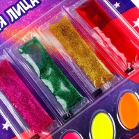 Грим для лица и тела, 4 цвета + 3 геля с блёстками + красный гель + аппликатор Грим для лица и тела, 4 цвета + 3 геля с блёстками + красный гель + аппликатор