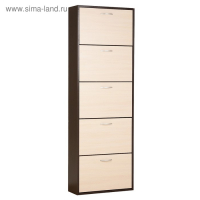 Обувница Приветливая-3, 600х222х1800, Венге темный/Венге светлый