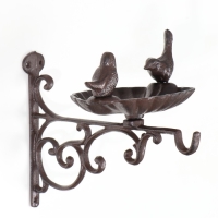 Крючок декоративный чугун подвесной с подставкой "Две птицы" 14,5х28х21 см Крючок декоративный чугун подвесной с подставкой "Две птицы" 14,5х28х21 см