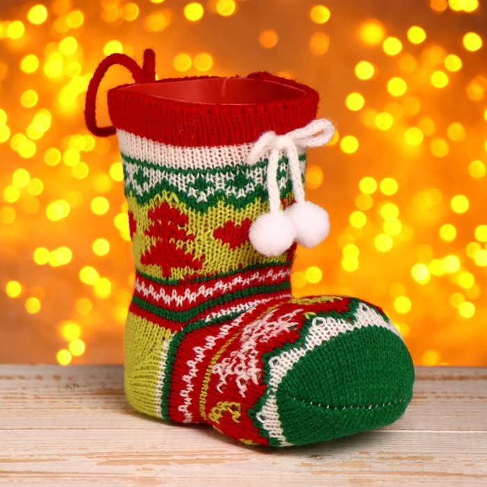 Конфетница &laquo;Сапожок&raquo;, с бомбошками, вместимость 180 г, цвета МИКС