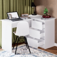 Стол компьютерный, 1244х850х770, Белый