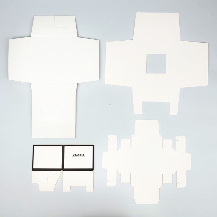 Коробка подарочная для цветов с вазой из МГК складная, упаковка, &laquo;Счастье рядом&raquo;, 16 х 23 х 16 см