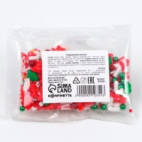 Кондитерская посыпка сахарная: красная, зеленая, белая, 25 г. Кондитерская посыпка сахарная: красная, зеленая, белая, 25 г.
