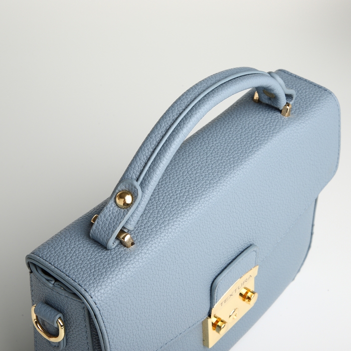 Сумка женская на клапане, TEXTURA, маленький размер, цвет голубой Сумка женская на клапане, TEXTURA, маленький размер, цвет голубой