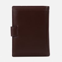 Портмоне мужское на кнопке, 3 в 1, для автодокументов, паспорта, карт, купюр, цвет коричневый Портмоне мужское на кнопке, 3 в 1, для автодокументов, паспорта, карт, купюр, цвет коричневый
