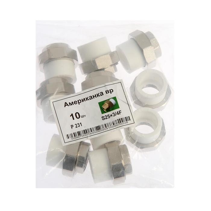 Муфта комбинированная OTMO, разъемная (американка), d=25 мм x 3/4 Муфта комбинированная OTMO, разъемная (американка), d=25 мм x 3/4", внутрен резьба, стальная