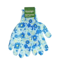 Перчатки садовые, нейлоновые, без покрытия, размер 9, цвет МИКС, Greengo Перчатки садовые, нейлоновые, без покрытия, размер 9, цвет МИКС, Greengo