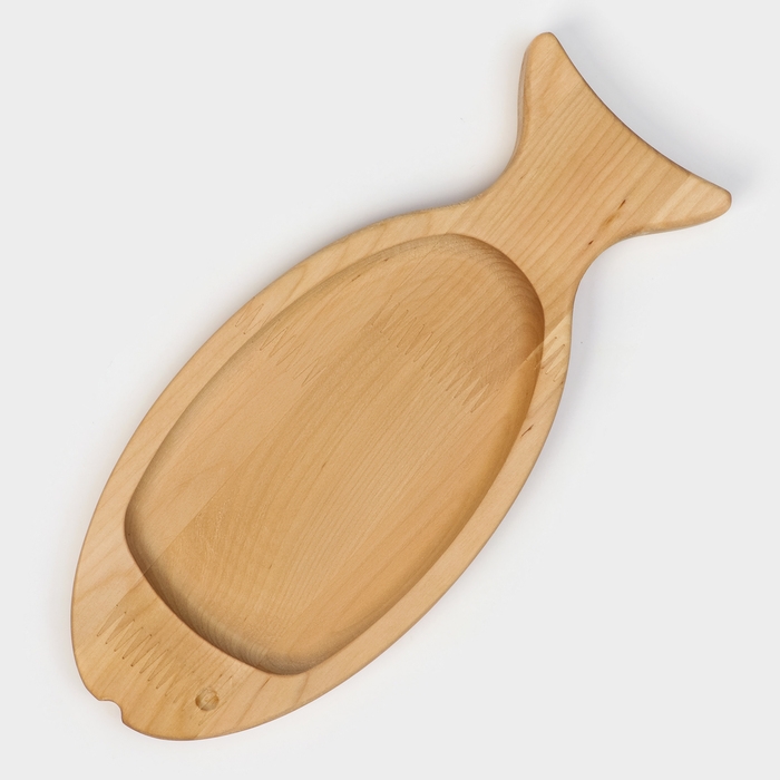 Доска разделочная и для подачи &laquo;Рыбка&raquo;, 27,5&times;12&times;1,8 см, берёза