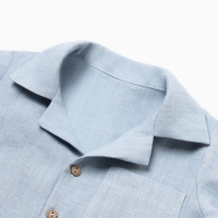 Рубашка для мальчика Крошка Я Linen, р. 92-98, голубой Рубашка для мальчика Крошка Я Linen, р. 92-98, голубой