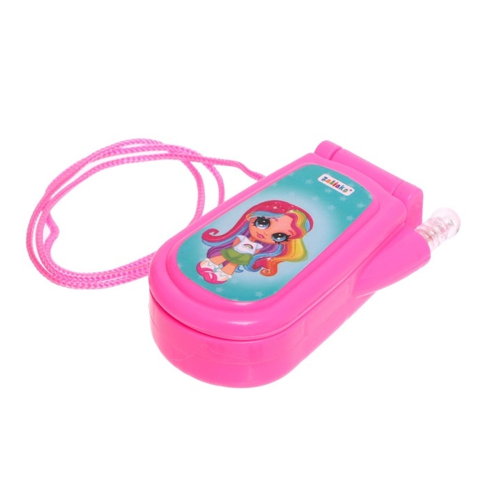 Музыкальный телефон &laquo;Девчонки&raquo;, русская озвучка, световые эффекты, работает от батареек, МИКС