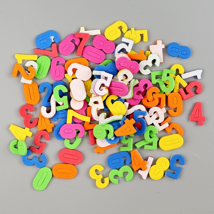 Набор фигурок из EVA на клеевой основе Набор фигурок из EVA на клеевой основе "Цифры", 13 гр МИКС