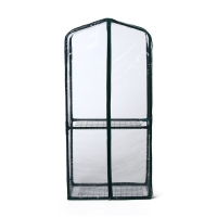 Парник-стеллаж, 2 полки (сетка), 125 &times; 59 &times; 39 см, металлический каркас d = 16 мм, чехол плёнка 80 мкм