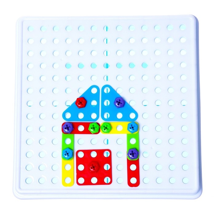 Конструктор &laquo;Болтовая мозаика: Фантазии&raquo;, с отвёрткой и основанием, 180 деталей