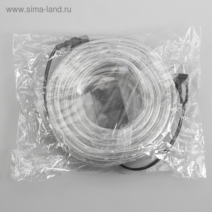 Световой шнур Luazon Lighting 10 мм, IP65, 5 м, 24 LED/м, 220 В, 8 режимов, свечение зелёное