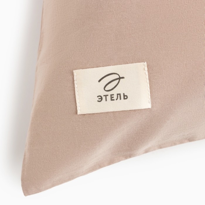 Комплект наволочек Этель 50*70 см - 2 шт, цв.бежевый, жатый хлопок,140гр/м2