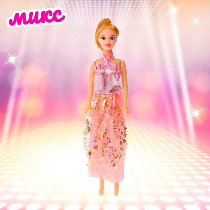 Кукла-модель «Модница» в платье, МИКС Кукла-модель «Модница» в платье, МИКС