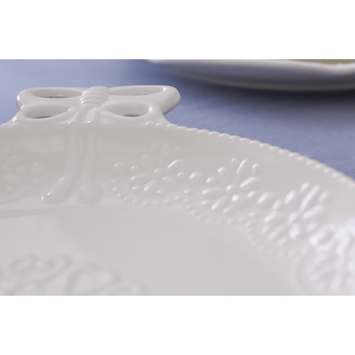 Блюдо керамическое &laquo;Сьюзен&raquo;, 23&times;18 см, цвет белый