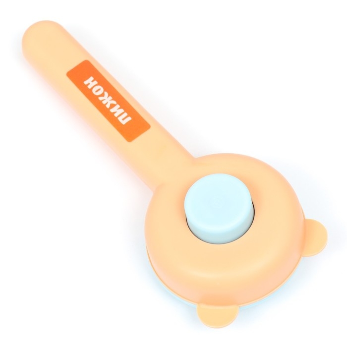 Пуходёрка пластиковая Пуходёрка пластиковая "Кошка" с функцией самоочистки, 8,5 х 20 см, оранжевая