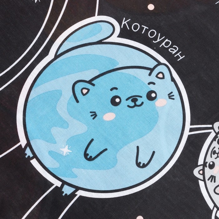 Постельное бельё Этель 1,5 сп Постельное бельё Этель 1,5 сп "Cats and space", 143х215 см, 150х214 см, 50х70 см -1 шт, 100% хлопок, бязь