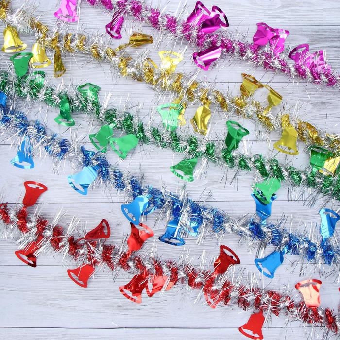 Мишура Мишура "Фонарик колокольчик" d-2 см, 200 см, микс