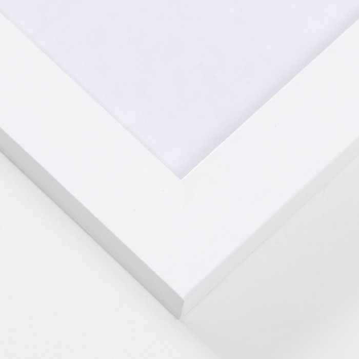 Фоторамка МДФ 30х40 см. №6, шир. 20 мм, толщ. 12 мм, Белый (пластиковый экран)