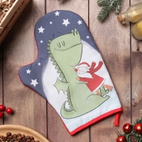 Новый год.Варежка-прихватка Доляна "Новогодние объятия" 20х28 см, 35% хл, 65% пэ, ватин 250 г/м2 Новый год.Варежка-прихватка Доляна "Новогодние объятия" 20х28 см, 35% хл, 65% пэ, ватин 250 г/м2