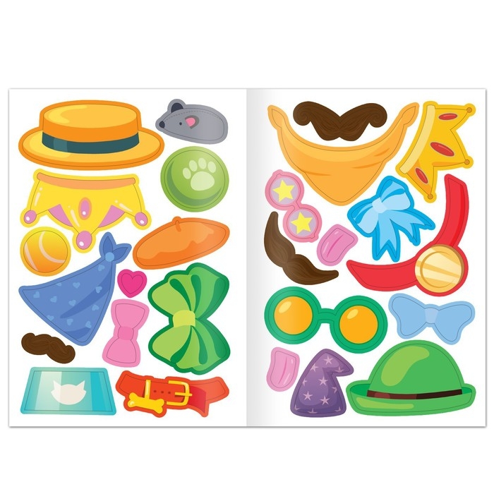 Книга с наклейками &laquo;Укрась питомца&raquo;, 12 стр., 55 наклеек