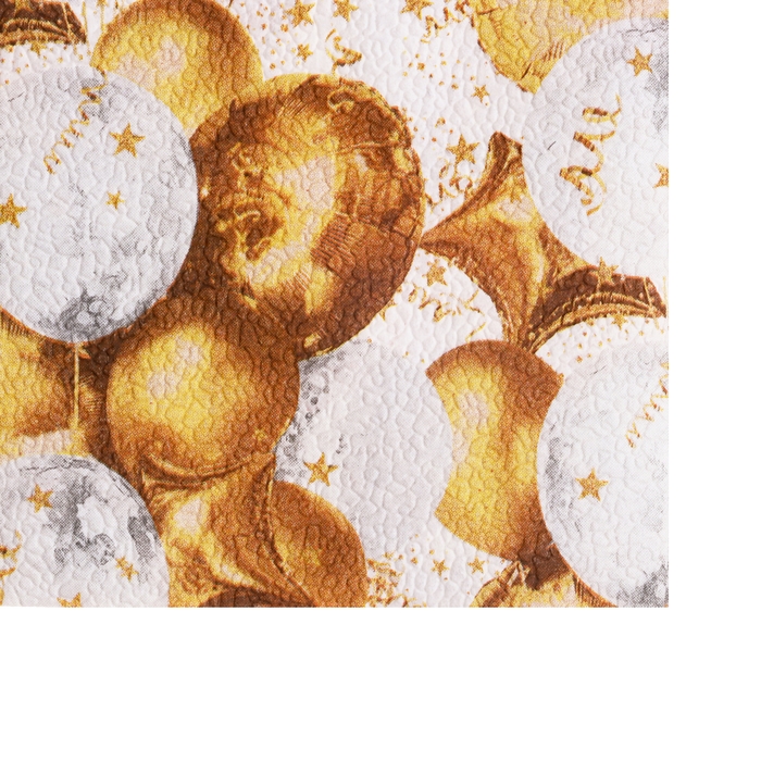 Салфетки бумажные двухслойные Салфетки бумажные двухслойные "Золотые шары", 33х33 см, набор 20 шт.